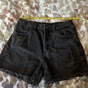 Wild fable high rise midi black Jean shorts